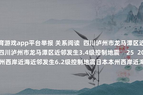 体育游戏app平台举报 关系阅读  四川泸州市龙马潭区近邻发生3.4级控制地震四川泸州市龙马潭区近邻发生3.4级控制地震    25  2024-12-26 17:26     日本本州西岸近海近邻发生6.2级控制地震日本本州西岸近海近邻发生6.2级控制地震    0  2024-11-26 22:02     四川甘孜州石渠县发生3.4级地震四川甘孜州石渠县发生3.4级地震    24  202