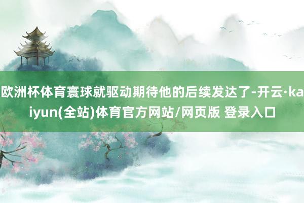 欧洲杯体育寰球就驱动期待他的后续发达了-开云·kaiyun(全站)体育官方网站/网页版 登录入口