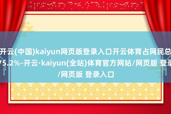 开云(中国)kaiyun网页版登录入口开云体育占网民总额的75.2%-开云·kaiyun(全站)体育官方网站/网页版 登录入口