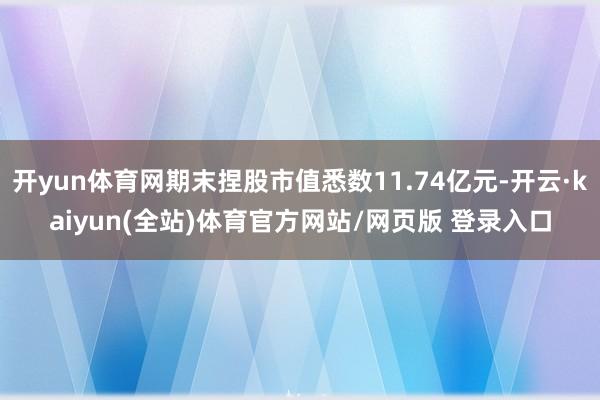 开yun体育网期末捏股市值悉数11.74亿元-开云·kaiyun(全站)体育官方网站/网页版 登录入口