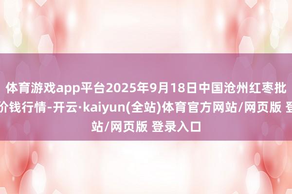 体育游戏app平台2025年9月18日中国沧州红枣批发市集价钱行情-开云·kaiyun(全站)体育官方网站/网页版 登录入口