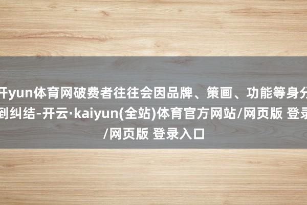 开yun体育网破费者往往会因品牌、策画、功能等身分而感到纠结-开云·kaiyun(全站)体育官方网站/网页版 登录入口