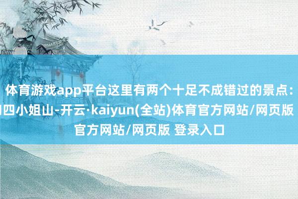 体育游戏app平台这里有两个十足不成错过的景点：九寨沟和四小姐山-开云·kaiyun(全站)体育官方网站/网页版 登录入口